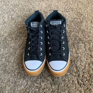 Converse Chuck Taylor Black Mid Sneakers Men's 9 Streetwear Skater Casual Shoes
